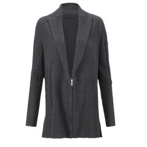 Cabi Cosmo Cardigan Zip Front Cotton Ribbed XS